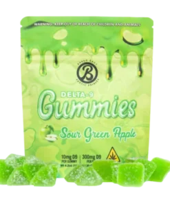 Baked Bags Sour Green Apple THC Gummies