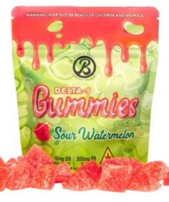 Baked Bags Sour Watermelon Delta-8 THC Gummies